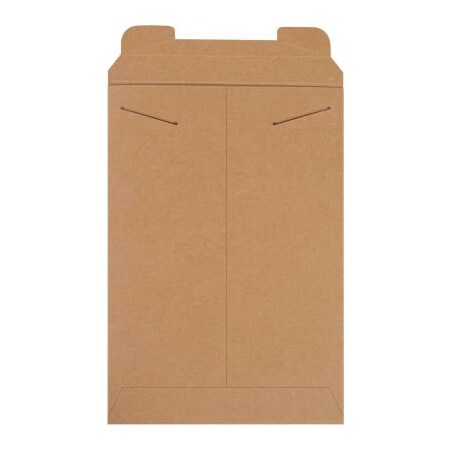 The Packaging Wholesalers Stayflats Tab Lock Mailers, 11"W x 16", Kraft, 100/Pack ENVRM8SFK